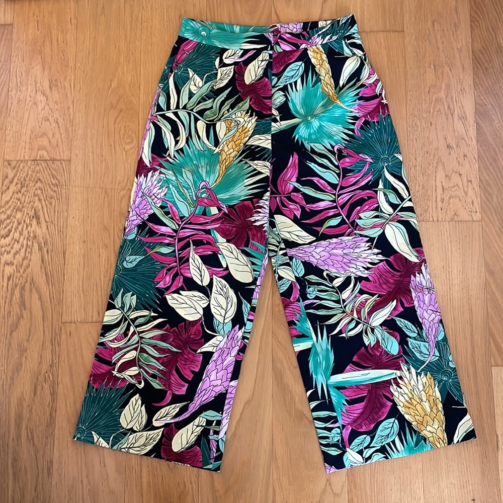 Printed Pants - Monki